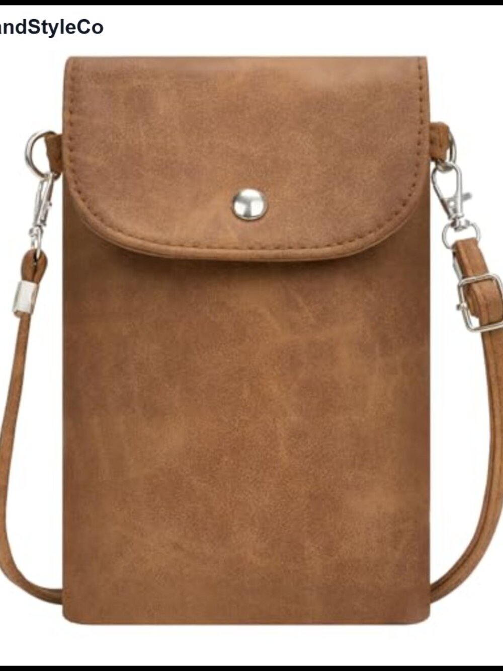 Small Leather Crossbody Phone Purse with Adjustable Strap - Women's Handbag